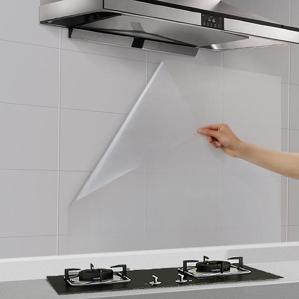 Folie de protectie transparenta pentru bucatarie din PVC, autocolanta, rezistenta la temperaturi mari