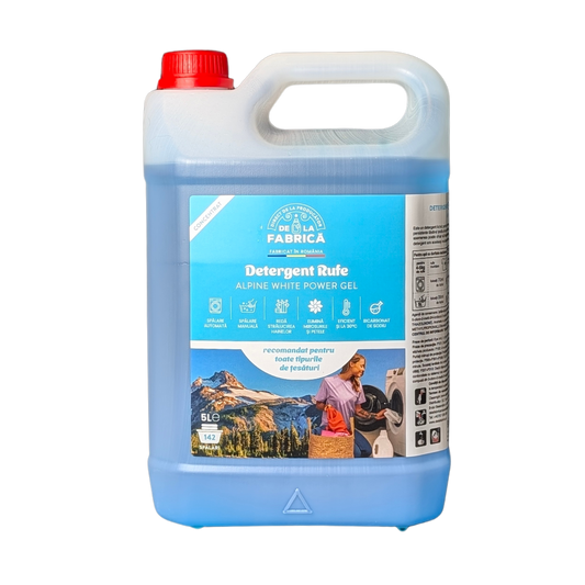 Detergent rufe concentrat Alpine white power cu bicarbonat - DeLaFabrica 5L