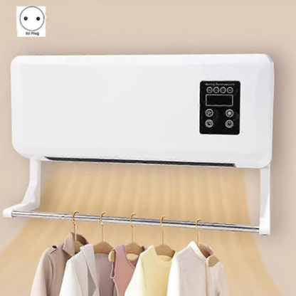 Aeroterma electrica 3 in 1, 16 – 40 grade,  montata pe perete, functie de racire si incalzire + suport haine CADOU , design compact, 220V