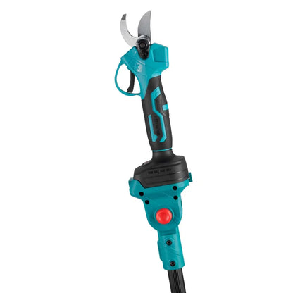 Foarfeca Electrica cu 1/2 Acumulatori 24V, 1.6M Tija Telescopica, pentru vie, pomi si crengi + CUTIE DEPOZITARE SI MANUSI GRADINARIT CADOU