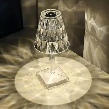 1+1 GRATIS - Lampa de masa decorativa, Crystal Deluxe Art World, culoare cristal