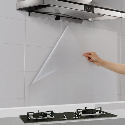 Folie de protectie transparenta pentru bucatarie din PVC, autocolanta, rezistenta la temperaturi mari