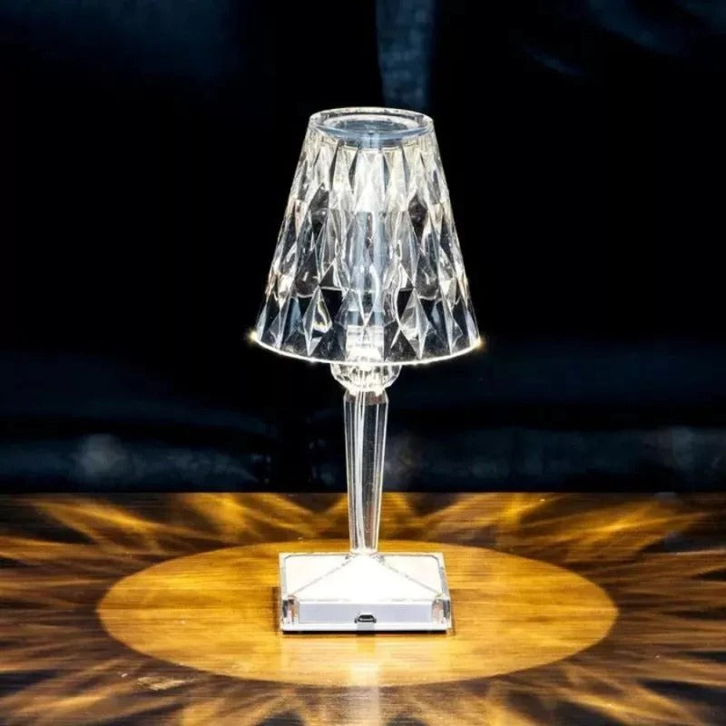 1+1 GRATIS - Lampa de masa decorativa, Crystal Deluxe Art World, culoare cristal