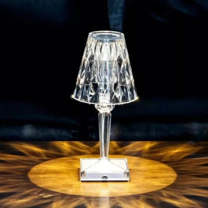1+1 GRATIS - Lampa de masa decorativa, Crystal Deluxe Art World, culoare cristal