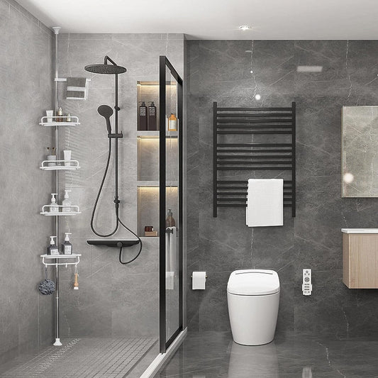 Etajera colt pentru baie,4 rafturi, inaltime reglabila maxima 260 cm + CADOU SURPRIZA