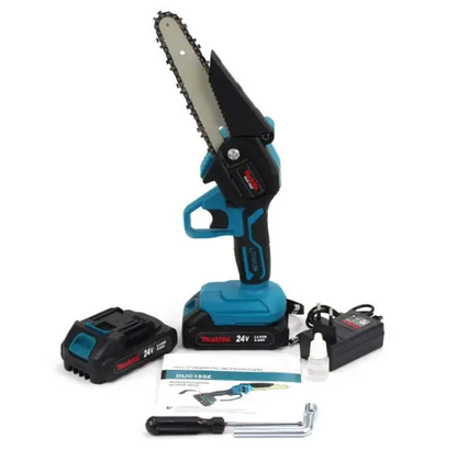 Drujba cu lama de 18 CM, 700W cu lant electric portabil/ fierastrau, 48V, 2 acumulatori